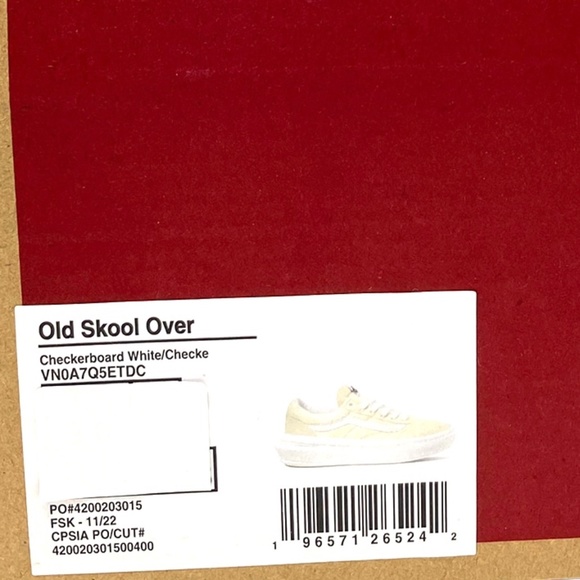 VANS Old Skool Overt CC Shoe Platform Suede Check White Canvas Women VN0A7Q5ETDC - Picture 9 of 10